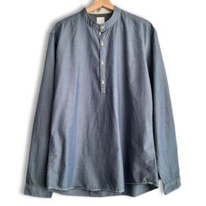 LINDBERGH 100% Cotton Classic Band Neck Pullover Shirt Men's Sz L Flawed